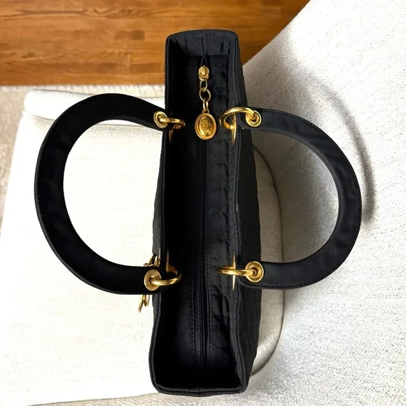 Authentic Christian Dior Lady Dior bag gold charms - Picture 14 of 16